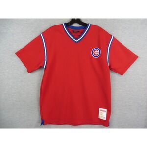 Chicago Cubs Adult Jersey Large L Red Short Sleeve MLB Stitches Atheltic Gear